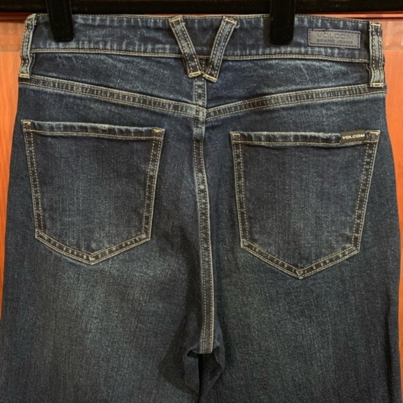 VOLCOM HIGH RISE ANKLE JEANS STONEY FLARE SIZE 27 RETRO 90'S - Picture 3 of 8